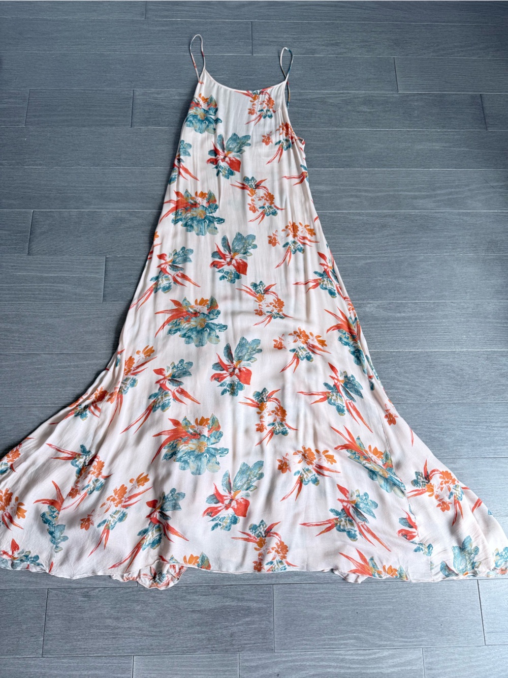 Free People Star Chasing Floral Slip Maxi Dress XS Boho Cottagecore Low Back - Picture 14 of 16
